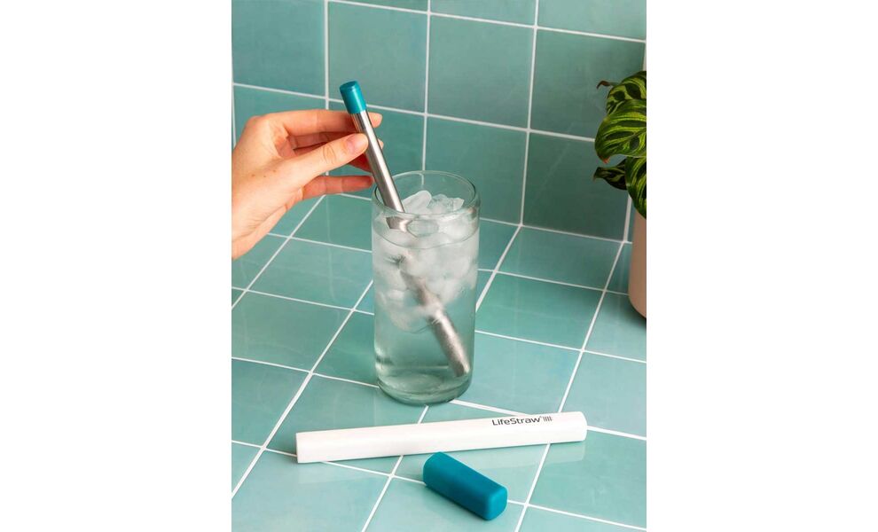 Фільтр-трубочка для пиття води LifeStraw SIP (Stormy Blue) з чохлом, Колір резервуару: Stormy Blue, зображення 5