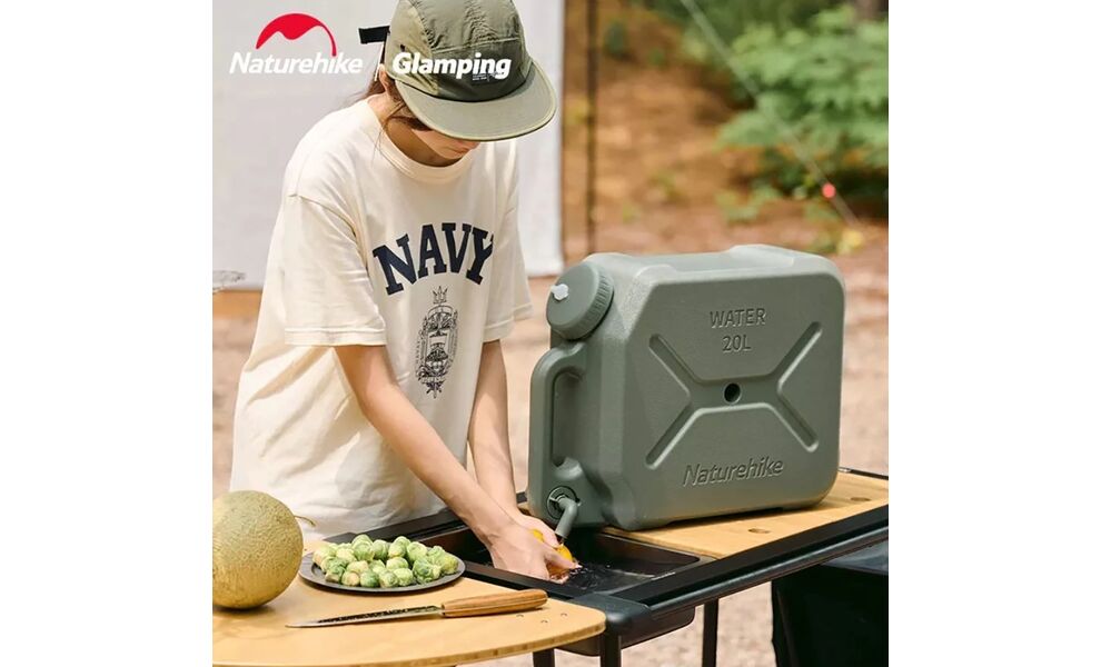 Пластикова каністра для води з краном Naturehike CNH22CJ018 (Green) на 20 л, Об'єм: 20, Колір виробника: Green, зображення 11