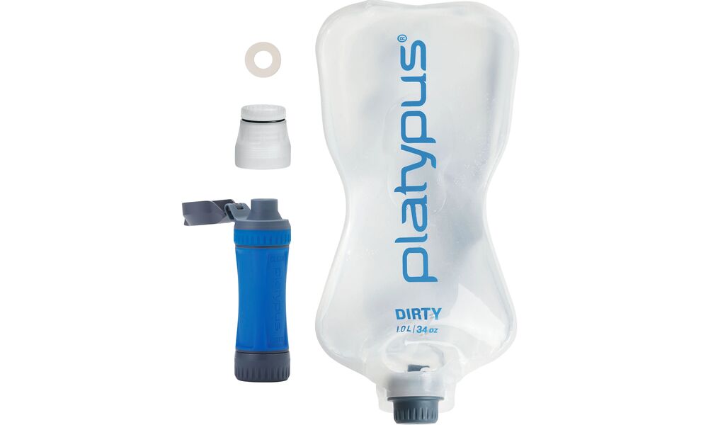 М'яка пляшка з фільтром для води Platypus Quickdraw Filter System на 1 л, Об'єм резервуару: 1000, зображення 2