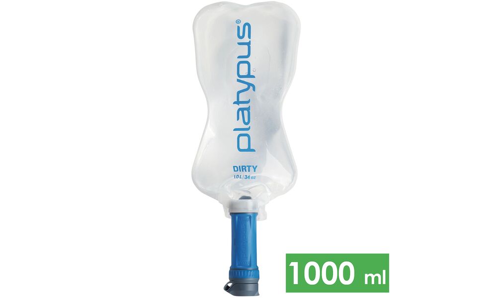 М'яка пляшка з фільтром для води Platypus Quickdraw Filter System на 1 л, Об'єм резервуару: 1000