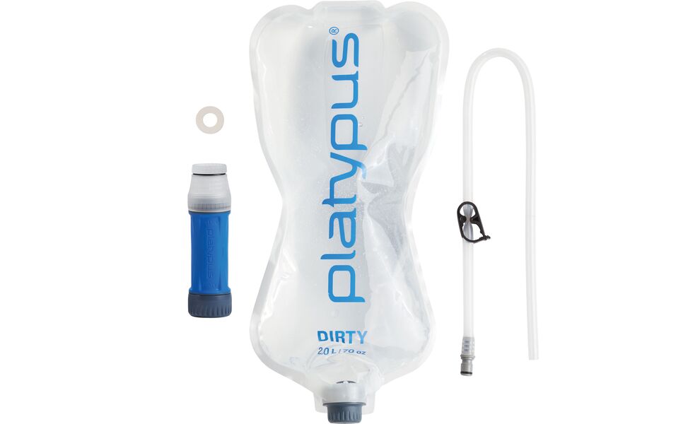 М'яка пляшка з фільтром для води та шлангом Platypus Quickdraw Filter System на 2 л, Об'єм резервуару: 2000, зображення 2