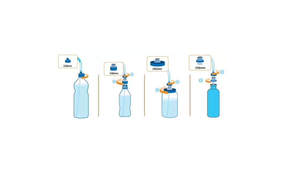 Набір адаптерів для пляшки Source Convertube, 4 шт., зображення 3