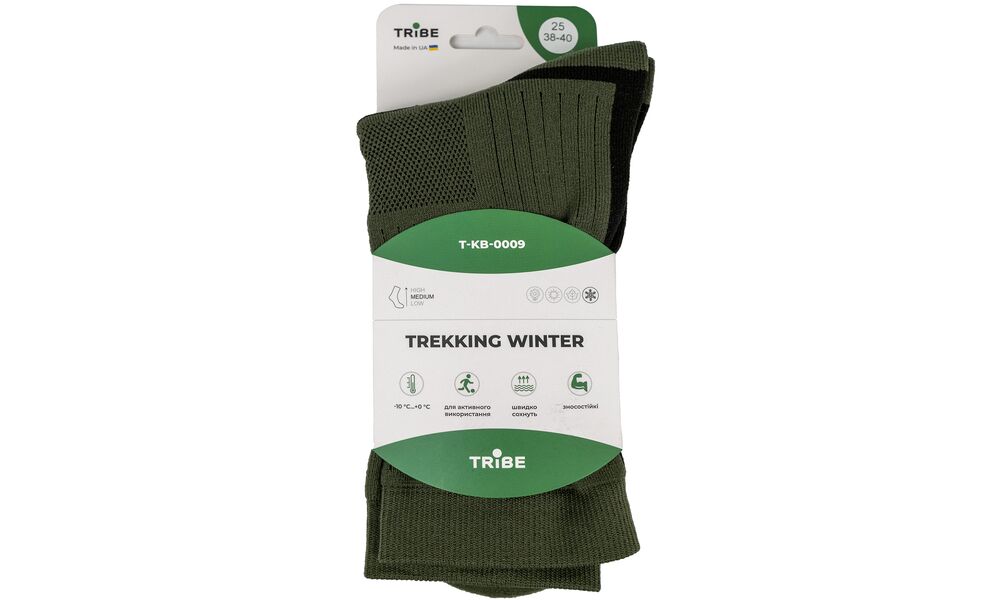 Трекінгові шкарпетки Tribe Trekking Winter (Olive), Колір: Olive, Розмір: EU 38-40, зображення 8