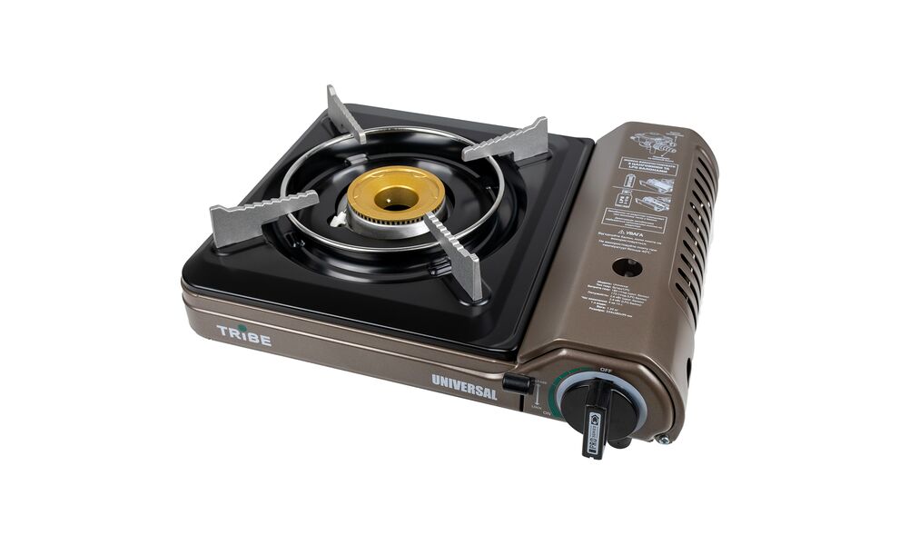 Туристична газова плитка Tribe Universal з перехідником для побутових балонів, зображення 2