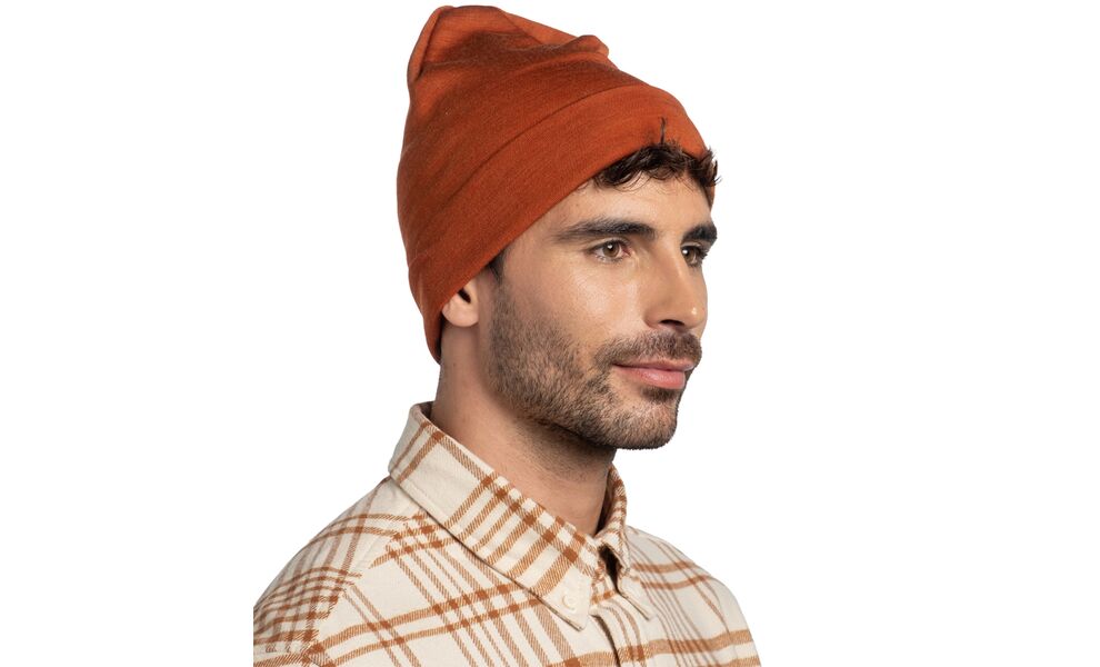 Шапка BUFF® Merino Heavyweight (Solid Cinnamon), Колір: Solid Cinnamon, зображення 4