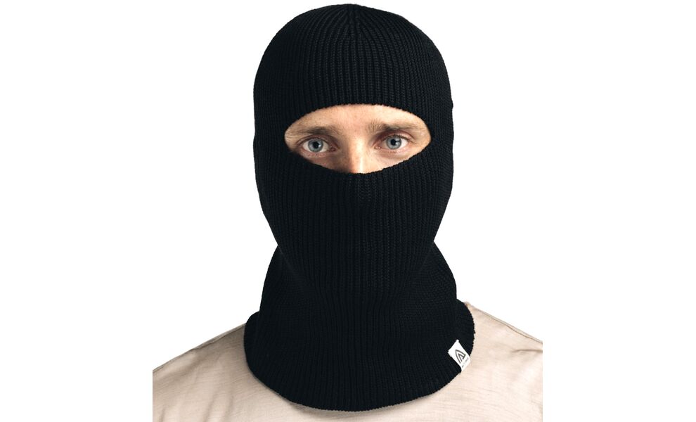 Балаклава-шапка Aclima Flat Knit (Jet Black), Колір виробника: Jet Black, зображення 5