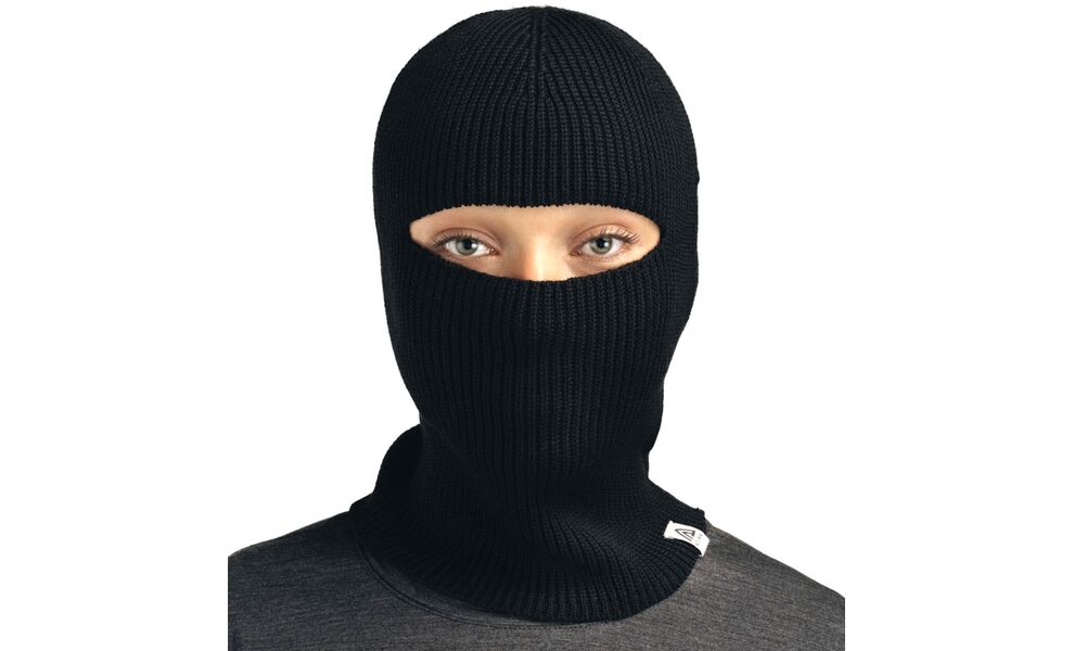 Балаклава-шапка Aclima Flat Knit (Jet Black), Колір виробника: Jet Black, зображення 8