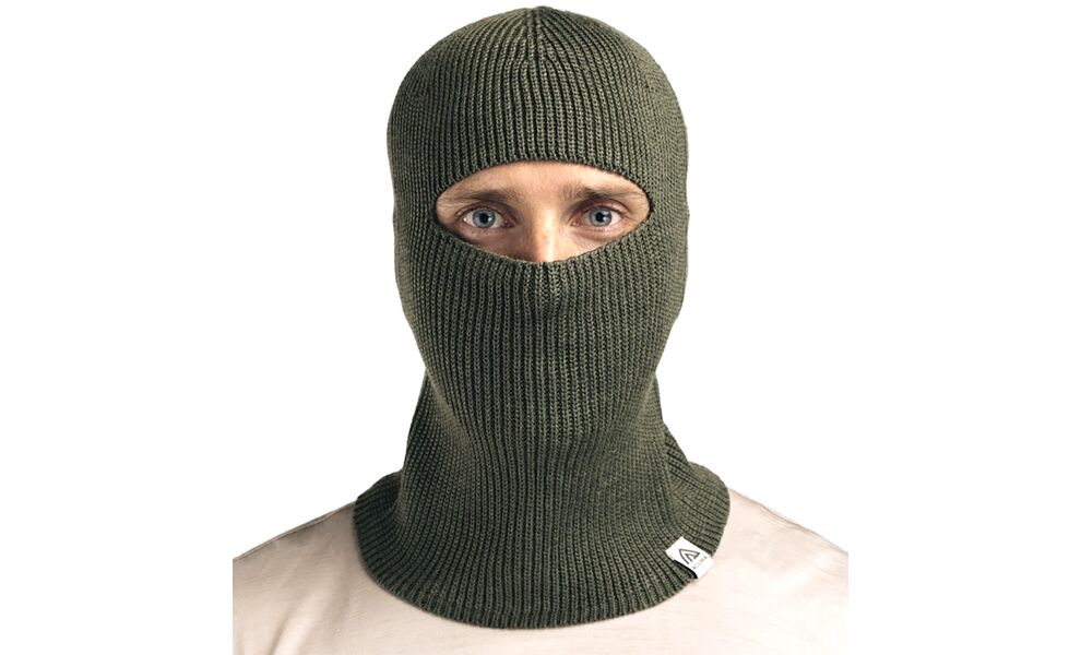 Балаклава-шапка Aclima Flat Knit (Olive Night), Колір виробника: Olive Night, зображення 4