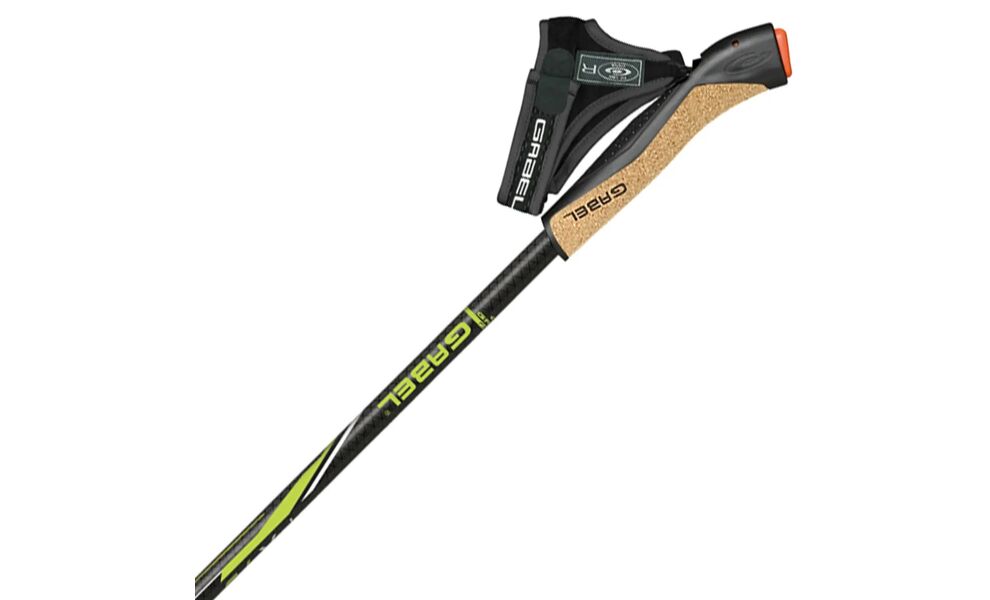 Палиці для скандинавської ходьби Gabel FX-75 Snake Carbon Dual Spike, 125 см, Тип розміру: 125, Колір виробника: Black/Yellow, зображення 4