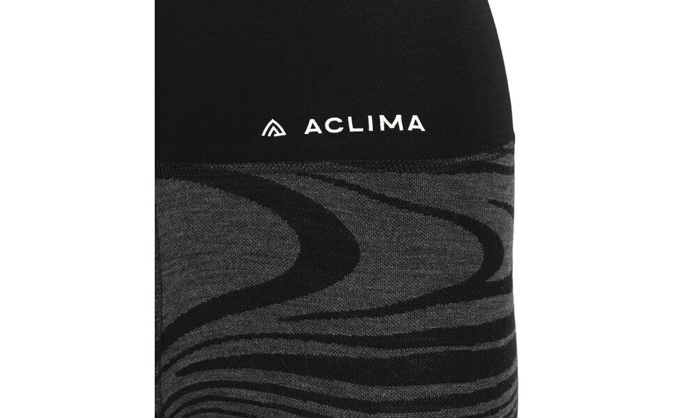 Термоштани жіночі Aclima WarmWool 200 Longs High Waist (422/Black Motion), Колір виробника: Black Motion, Розмір виробника: XS, зображення 7