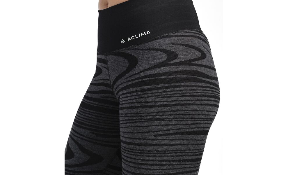 Термоштани жіночі Aclima WarmWool 200 Longs High Waist (422/Black Motion), Колір виробника: Black Motion, Розмір виробника: XS, зображення 6