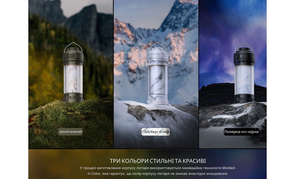 Кемпінговий ліхтар акумуляторний Fenix CL22R (Polar Night): червоне світло, RGB-світло, USB Type-C, Колір корпусу: Polar Night, зображення 9