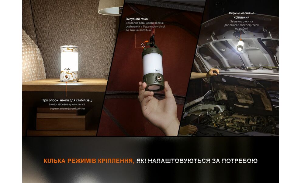 Кемпінговий ліхтар з акумулятором та функцією павербанк Fenix CL26R Pro (Olive): червоне світло, USB Type-C, Колір корпусу: Olive, зображення 13