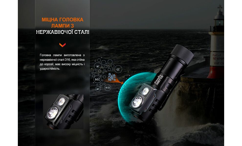Налобний ліхтар з акумулятором Fenix HM71R: USB Type-C, зображення 17