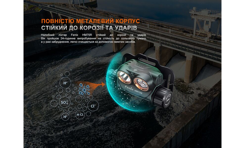 Налобний ліхтар з акумулятором та функцією павербанк Fenix HM75R з червоним світлом, USB Type-C, зображення 19