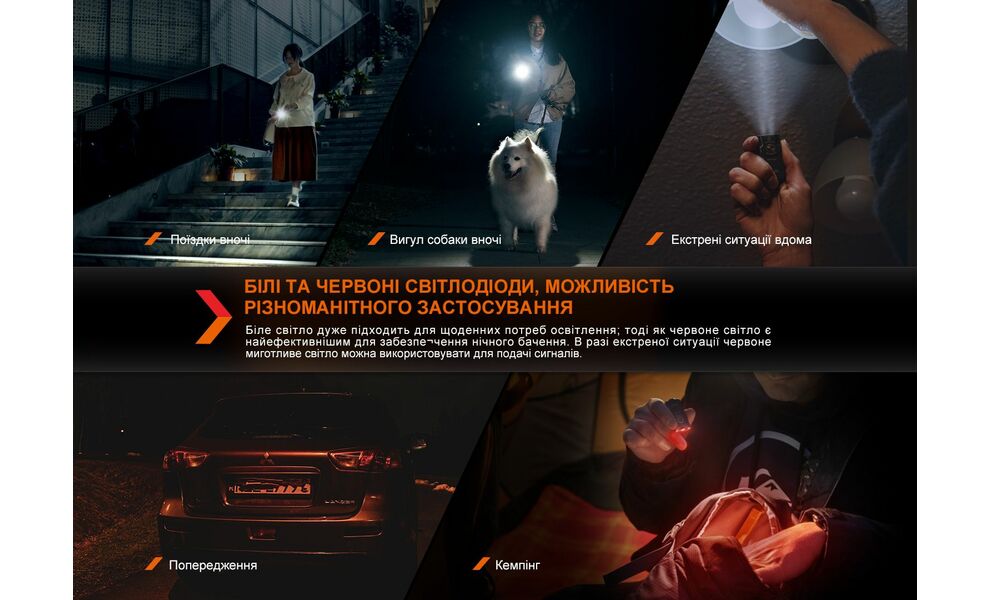 Ліхтар-брелок Fenix E03R V2.0 (Grey), Колір: Grey, зображення 13