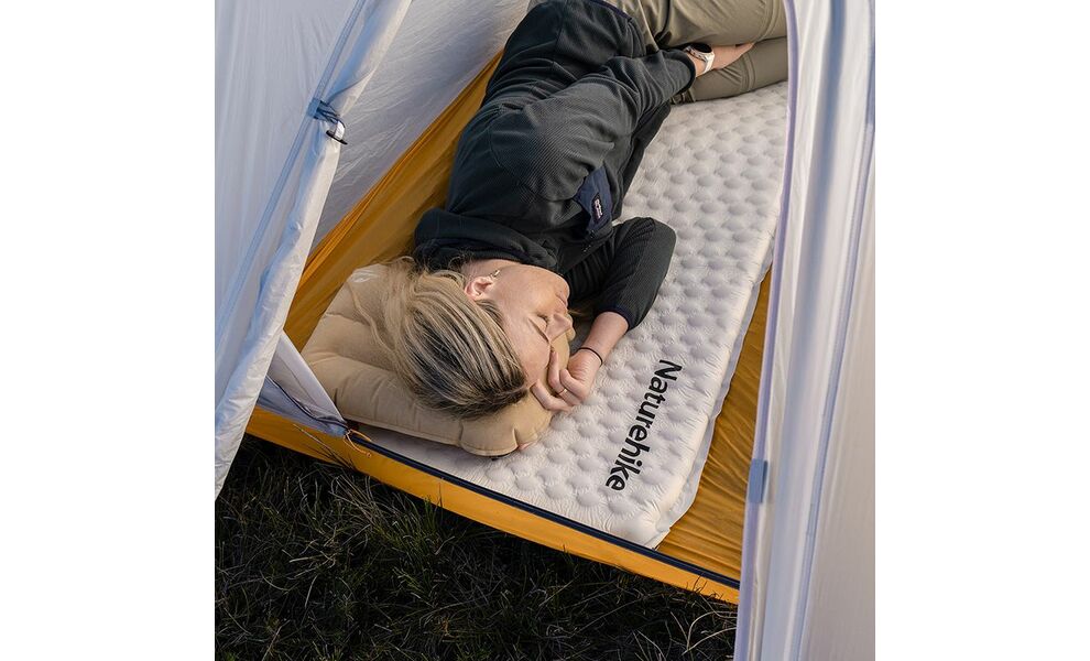 Самонадувний каремат Naturehike CNK2300DZ013 - Mummy (Light Grey), Товщина: 3,5, Тип розміру: Mummy, Колір виробника: Light Grey, зображення 5