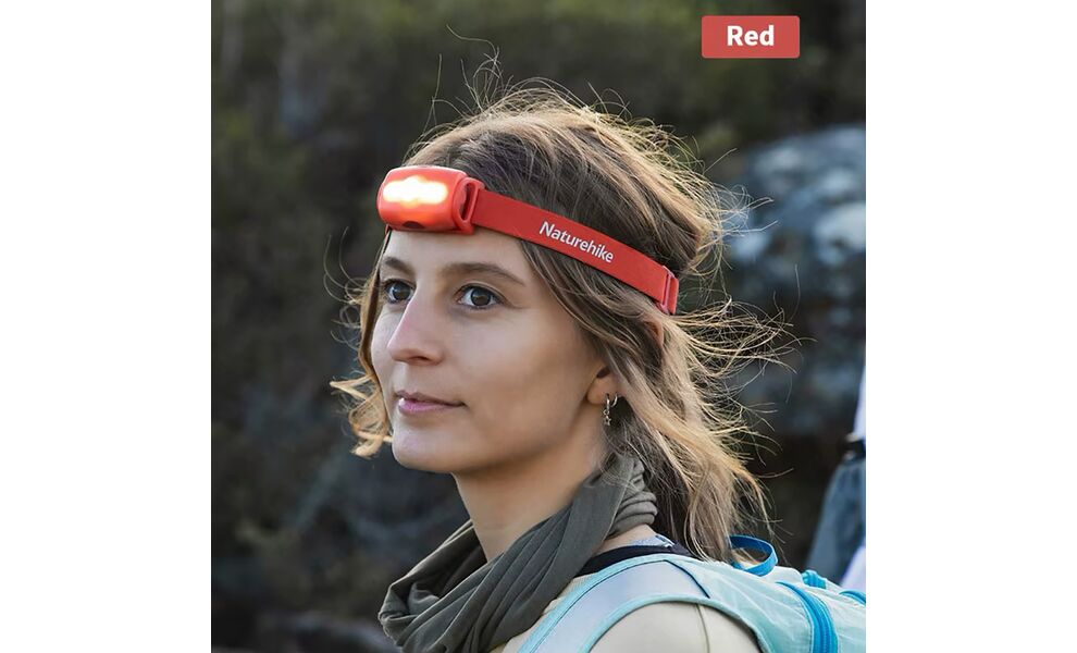 Налобний ліхтар акумуляторний Naturehike NH18T005-F (Red): Micro USB, Колір корпусу: Red, зображення 8