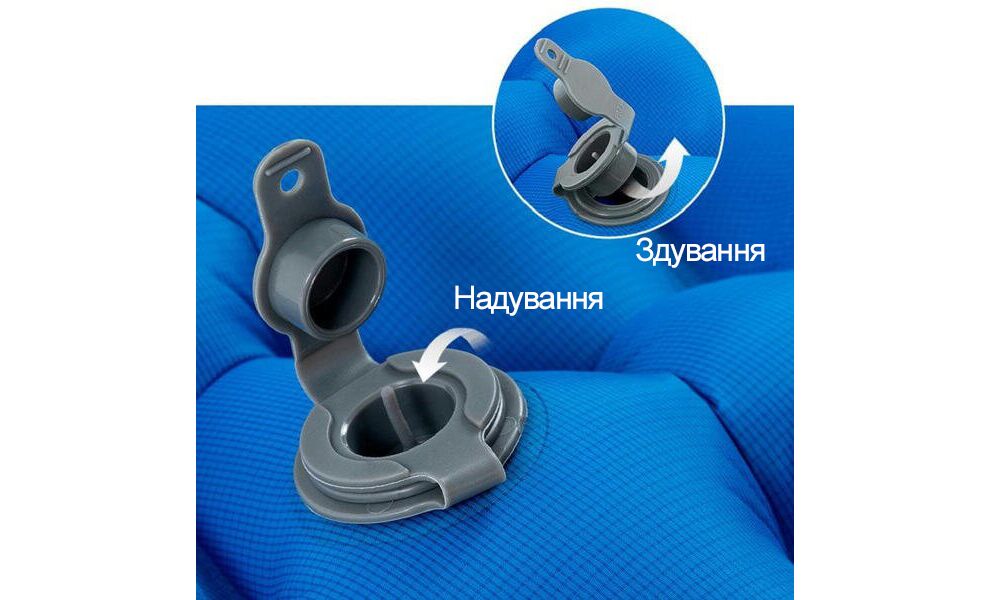 Надувний каремат Naturehike NH19Z032-P (Blue), Товщина: 6,5, Тип розміру: Single, Колір виробника: Blue, зображення 3