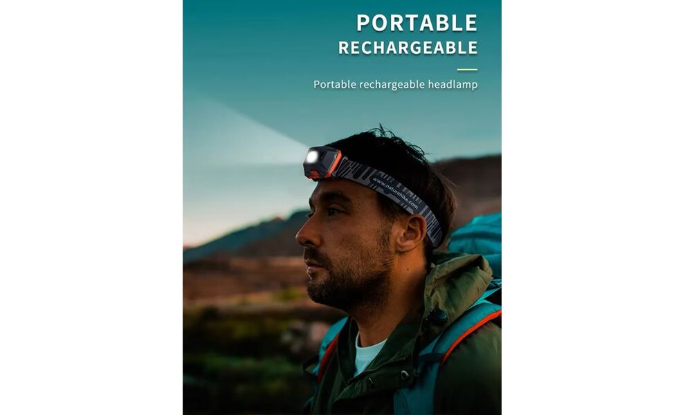 Налобний ліхтар акумуляторний Naturehike NH00T002-D (Tropical Blue): Micro USB, Колір корпусу: Tropical Blue, зображення 4