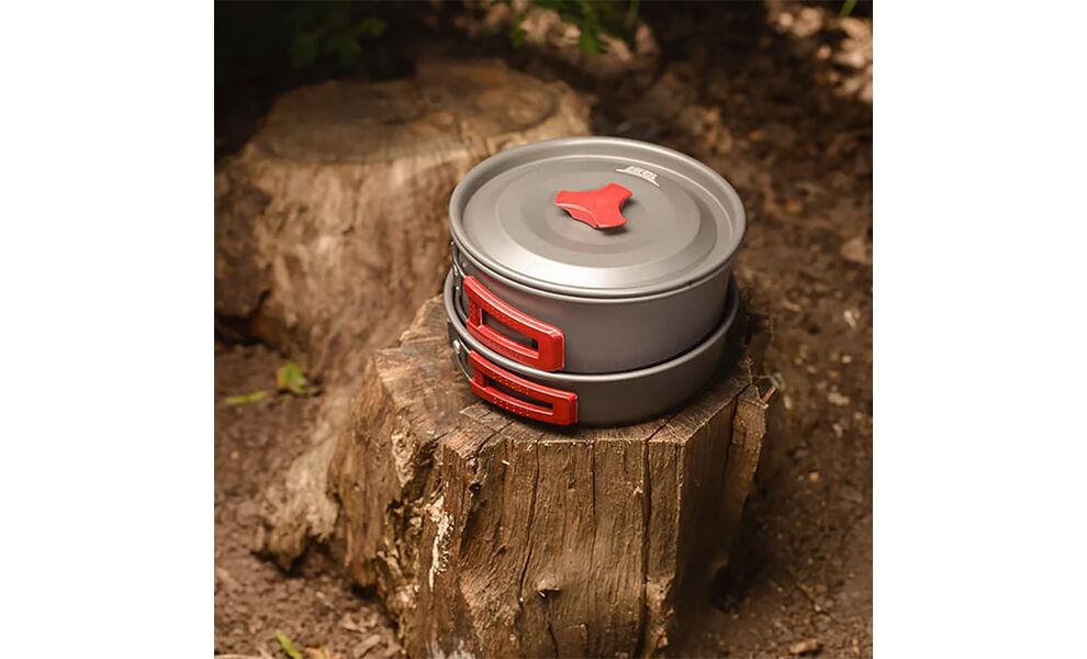 Туристичний набір посуду з чохлом BRS-153 на 3 особи: 2 каструлі, сковорода, 3 миски, зображення 6
