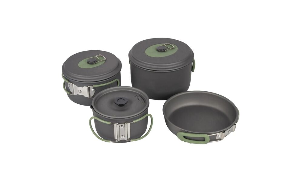 Кемпіговий набір посуду з чохлом Bo-Camp Explorer 4 (2,2 л): 3 каструлі, сковорода, зображення 2