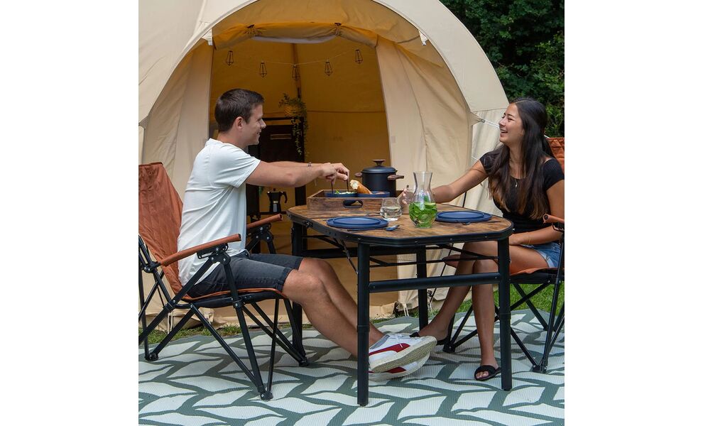 Розкладний стіл з поличкою Bo-Camp Melrose Oval, 120x80x70 см, зображення 14