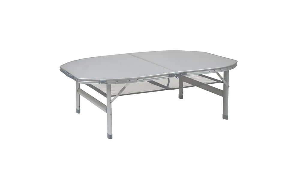 Розкладний стіл з поличкою Bo-Camp Premium Oval, 120x80x70 см, Тип розміру: 120x80x70 см, Колір: Grey, зображення 2