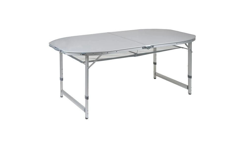 Розкладний стіл з поличкою Bo-Camp Premium Oval, 150x80x70 см, Тип розміру: 150x80x70 см, Колір: Grey, зображення 2