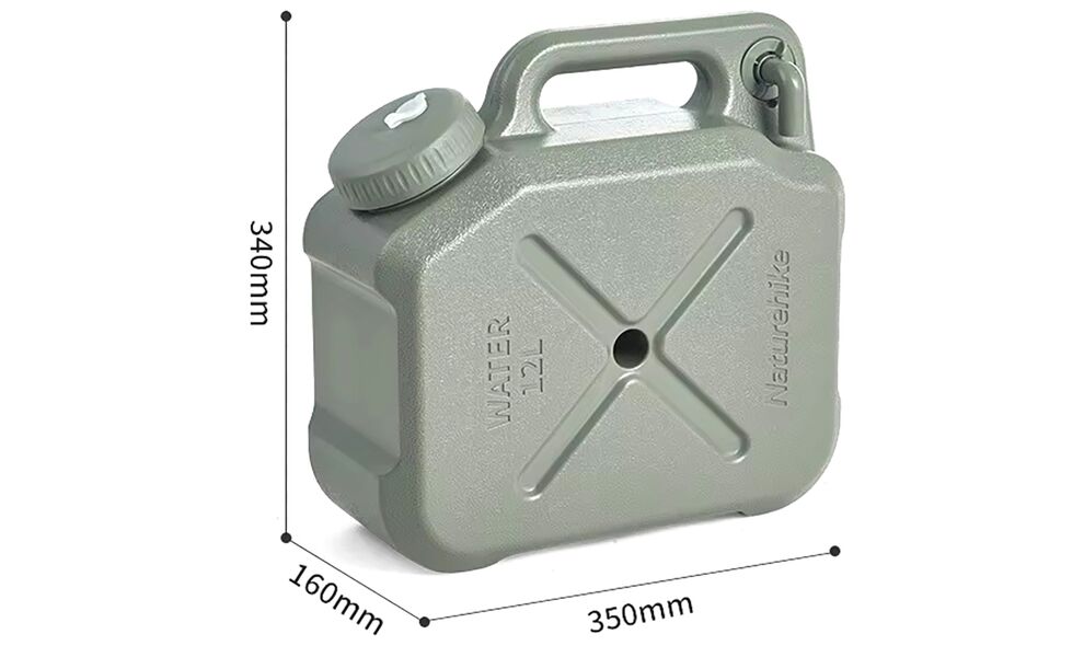 Пластикова каністра для води з краном Naturehike CNH22CJ018 (Khaki) на 12 л, Об'єм: 12, Колір виробника: Khaki, зображення 2