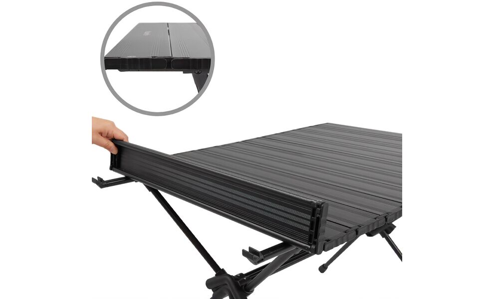Розкладний стіл з алюмінію Naturehike CNH22JU037 - 75,5x55,5x34,5 см, Колір: Black, зображення 5