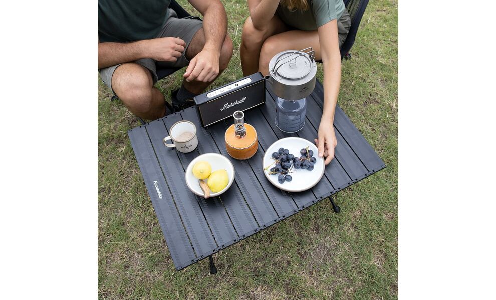 Розкладний стіл з алюмінію Naturehike CNH22JU037 - 75,5x55,5x34,5 см, Колір: Black, зображення 8