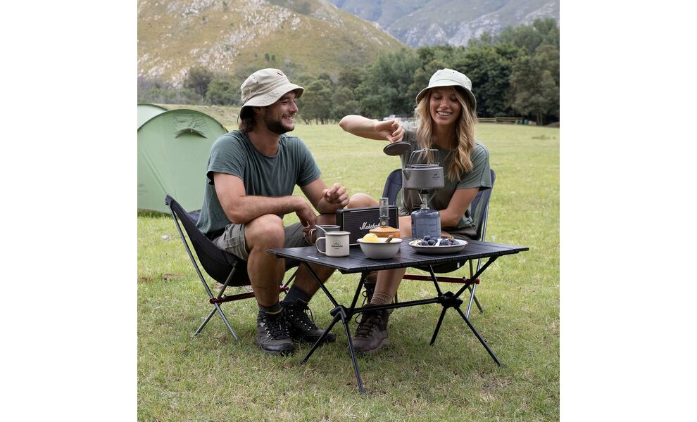 Розкладний стіл з алюмінію Naturehike CNH22JU037 - 75,5x55,5x34,5 см, Колір: Black, зображення 7