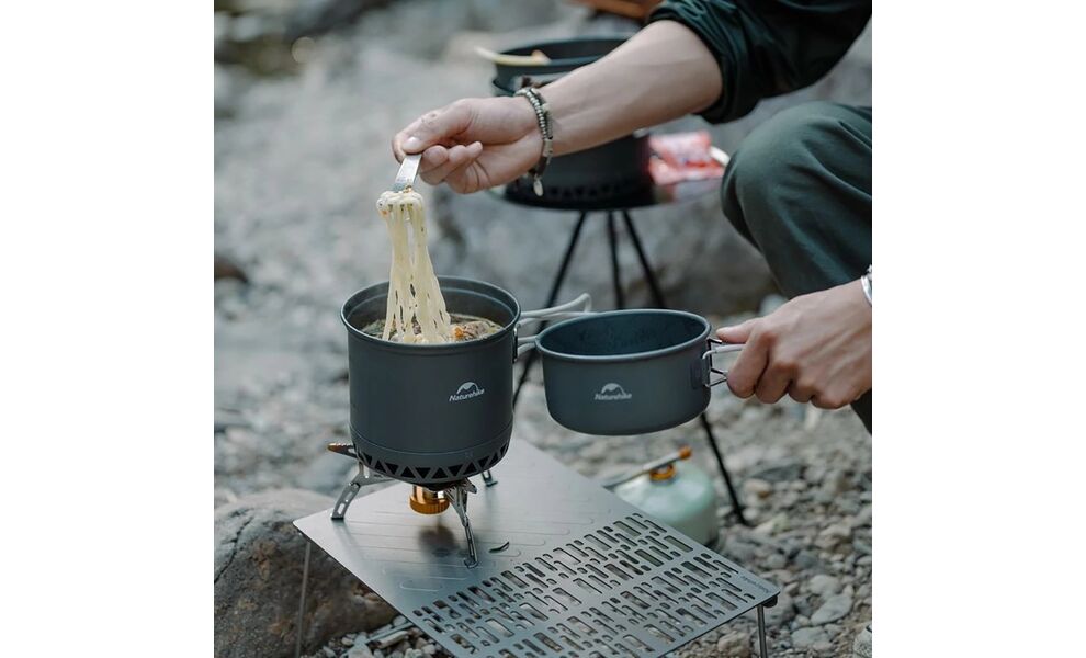 Похідний набір посуду з теплообмінником Naturehike CNK2300CJ0002 на 1,8 л: каструля, миска, Тип комплекту: 1,8 л, зображення 9