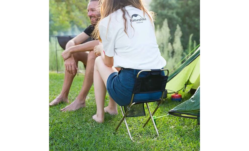 Компактний розкладний стілець на природу Naturehike NH18M001-Z (Black), Колір виробника: Black, зображення 11