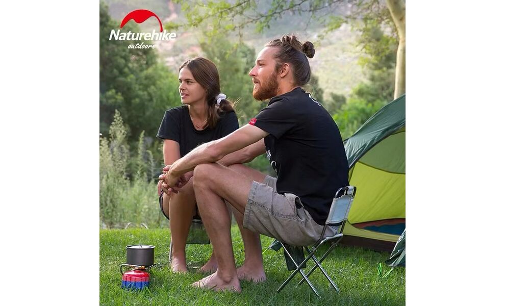 Компактний розкладний стілець на природу Naturehike NH18M001-Z (Black), Колір виробника: Black, зображення 10