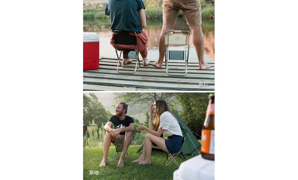 Компактний розкладний стілець на природу Naturehike NH18M001-Z (Khaki), Колір виробника: Khaki, зображення 8