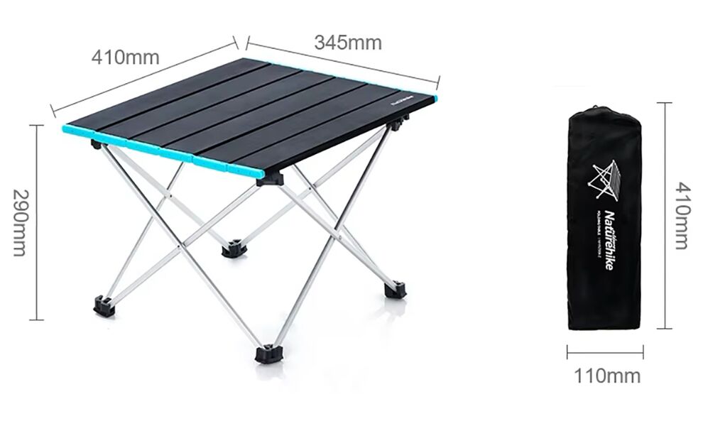 Розкладний стіл Naturehike NH19Z008-Z - S (Space Grey) - 41х34,5х29 см, Тип розміру: S, Колір: Space Grey, зображення 2