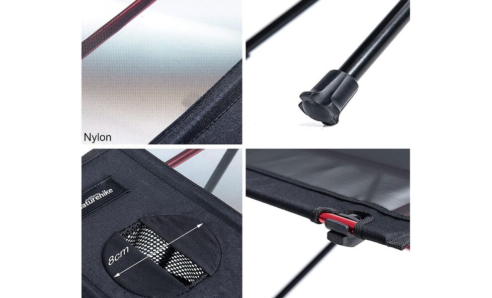 Розкладний стіл Naturehike NH19Z027-Z (алюміній), 59x40x39 см, Колір: Black, зображення 5