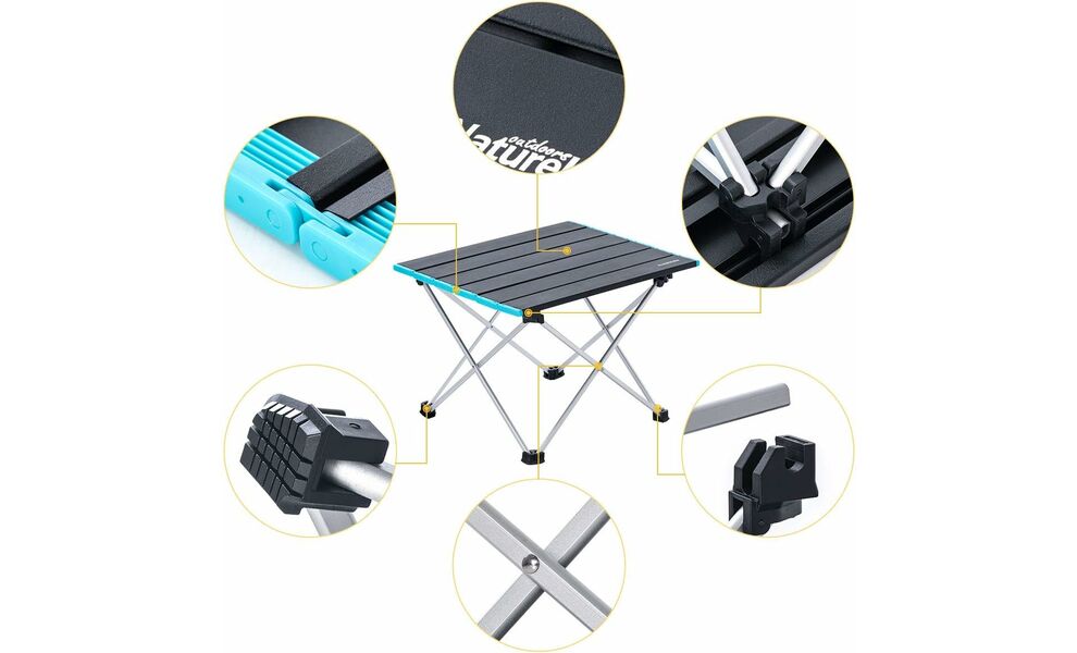 Розкладний стіл Naturehike NH19Z008-Z - L (Space Grey) - 68х46х40,5 см, Тип розміру: L, Колір: Space Grey, зображення 9