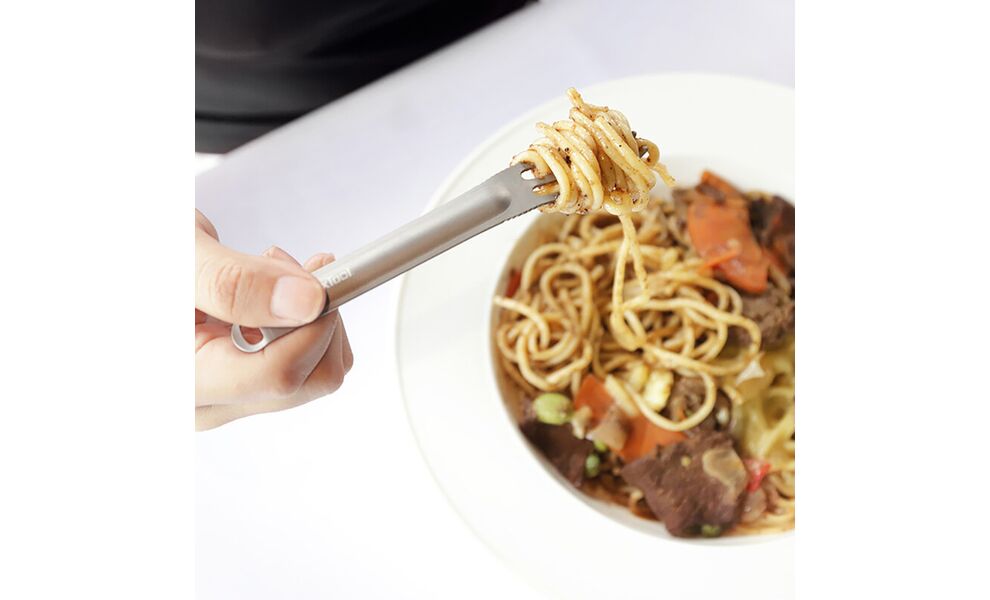 Туристичний набір столових приборів NexTool NE0124 (виделка, ложка), титан, зображення 8