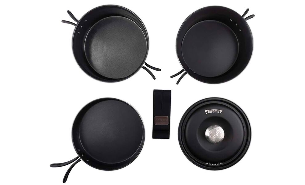 Кемпінговий набір посуду з антиприграним покриттям Petromax Dimego: 2 каструлі, сковорода, зображення 7