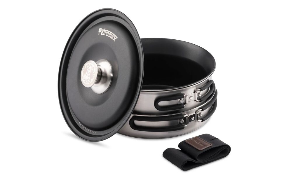 Кемпінговий набір посуду з антиприграним покриттям Petromax Dimego: 2 каструлі, сковорода, зображення 2