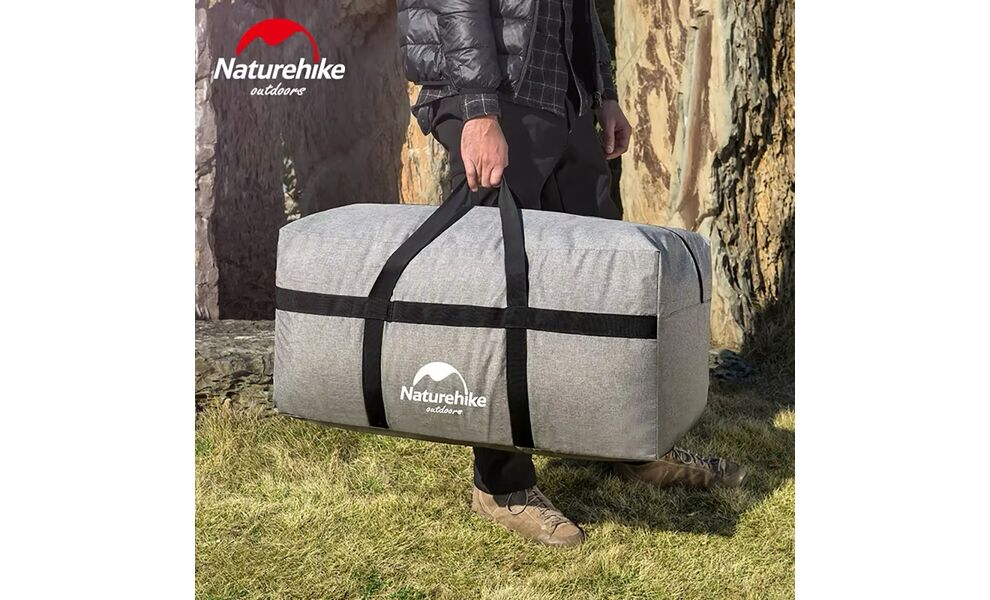 Складна дорожня сумка-баул Naturehike NH17S021 - L (Light Grey), 100 л, Об'єм: 100, Колір виробника: Light Grey, зображення 6