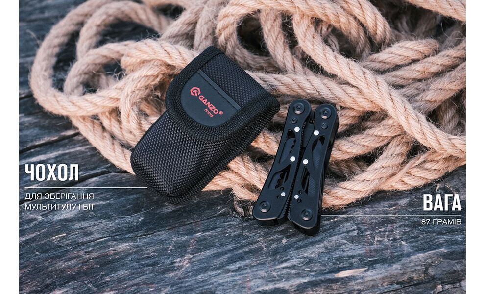 Мультитул з чохлом Ganzo G104 S - 11 функцій, зображення 6