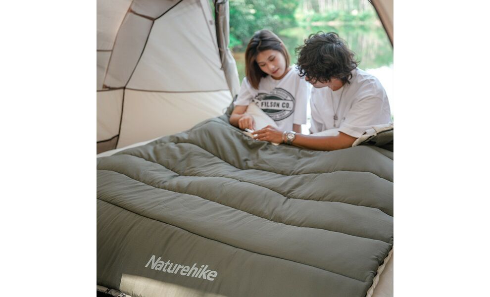 Демісезонний кемпінговий спальник-ковдра Naturehike CNK2300SD016 - LD350 (Dark Green) до -4°C, зображення 10