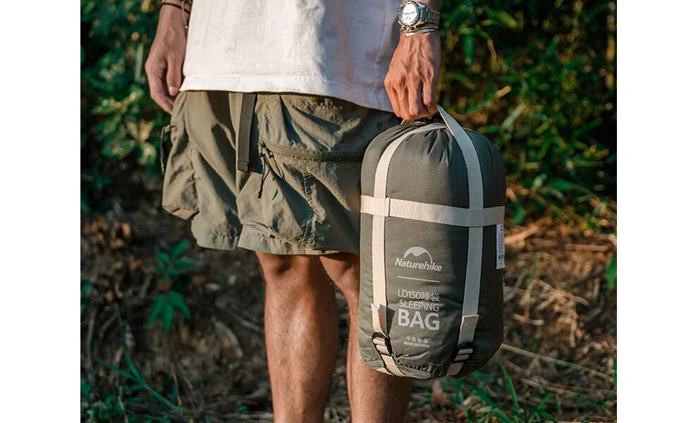 Демісезонний кемпінговий спальник-ковдра Naturehike CNK2300SD016 - LD150 (Dark Green) до 8°C, Максимальний зріст користувача: 195, Колір: Dark Green, Сторона застібки: права, зображення 11