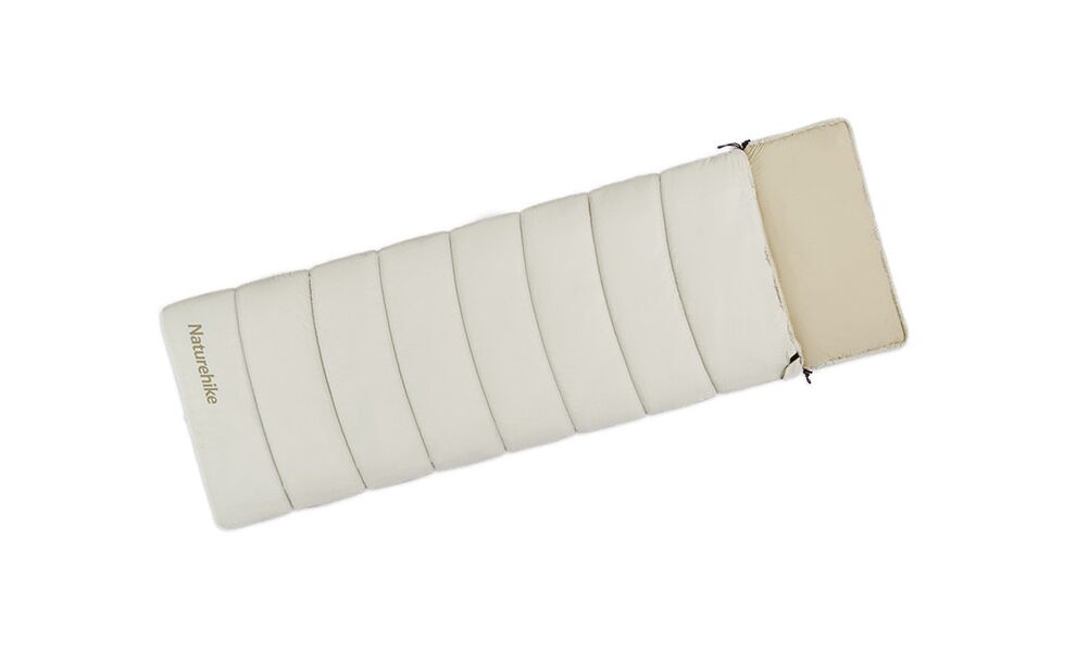 Демісезонний кемпінговий спальник-ковдра Naturehike CNK2300SD016 - LD150 (Beige) до 8°C, Максимальний зріст користувача: 195, Колір: Beige, Сторона застібки: права, зображення 2