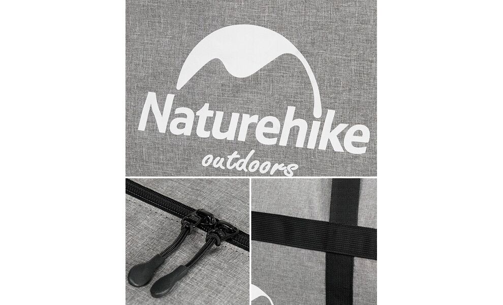 Складна дорожня сумка-баул Naturehike NH17S021 - L (Light Grey), 100 л, Об'єм: 100, Колір виробника: Light Grey, зображення 3