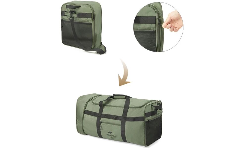 Дорожня сумка на колесах Naturehike NH21LX003 (Black), 88 л, Об'єм: 88, Колір виробника: Black, зображення 4